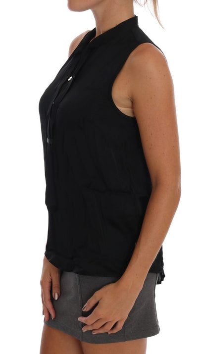 Chemisier noir sans manches Versace Jeans Chic