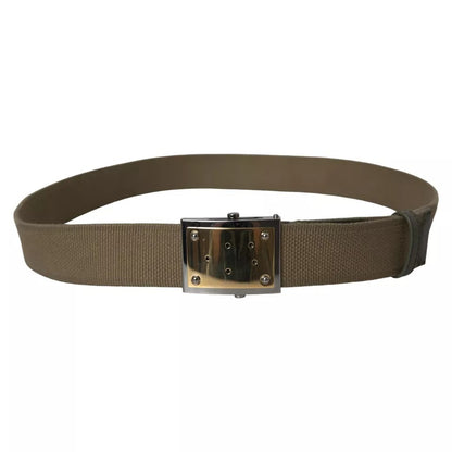 Ceinture pour homme Dolce &amp; Gabbana en toile marron avec boucle carrée en métal