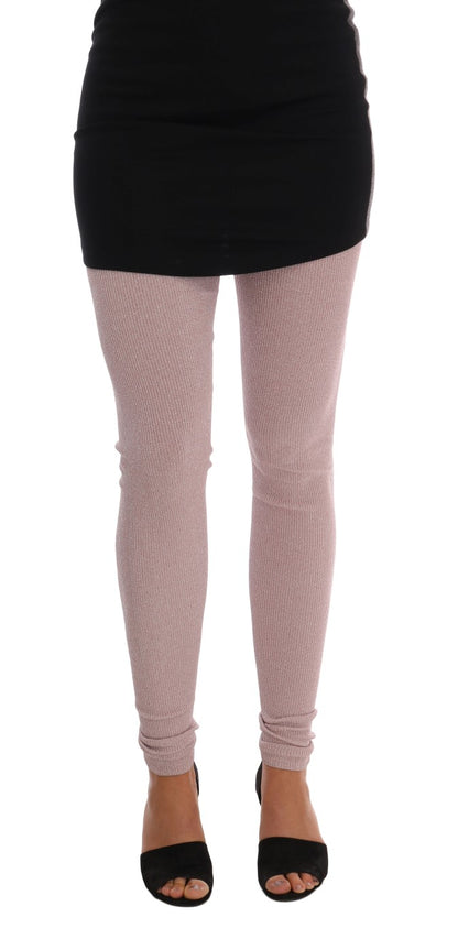 Pantalon extensible taille moyenne rose élégant Dolce &amp; Gabbana