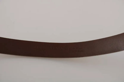 Ceinture en cuir beige crème Dolce &amp; Gabbana avec boucle dorée