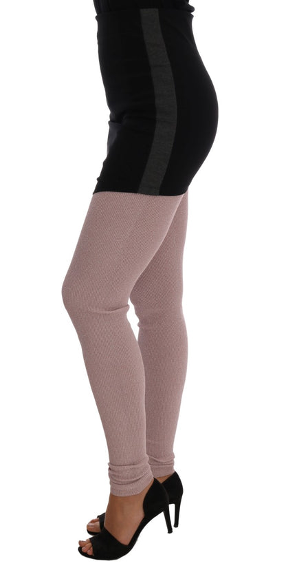 Pantalon extensible taille moyenne rose élégant Dolce &amp; Gabbana