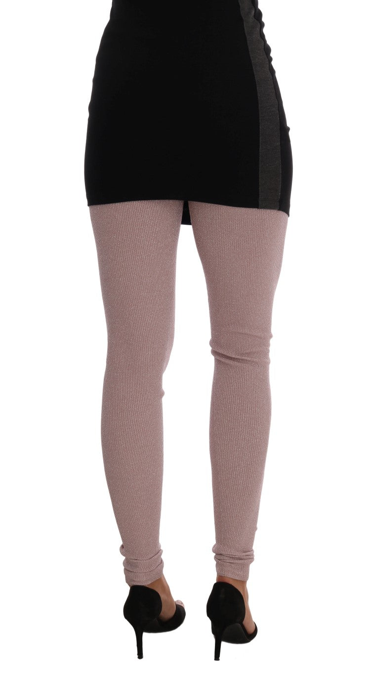 Pantalon extensible taille moyenne rose élégant Dolce &amp; Gabbana