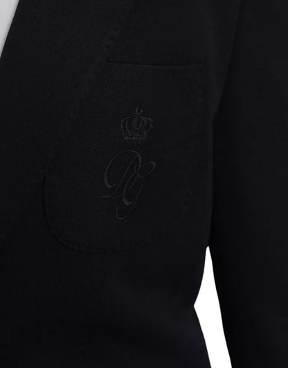 Blazer simple boutonnage en laine bleue Dolce &amp; Gabbana