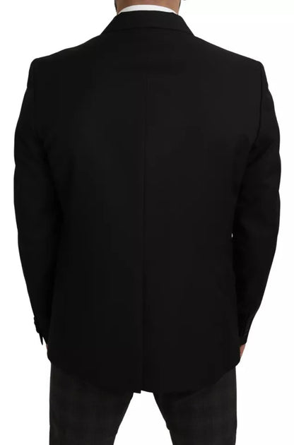 Blazer slim en laine noire Dolce &amp; Gabbana