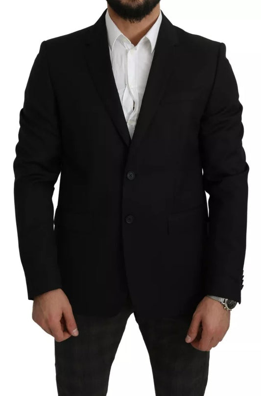 Blazer slim en laine noire Dolce &amp; Gabbana