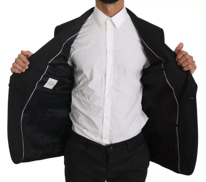 Blazer formel noir à simple boutonnage Dolce &amp; Gabbana