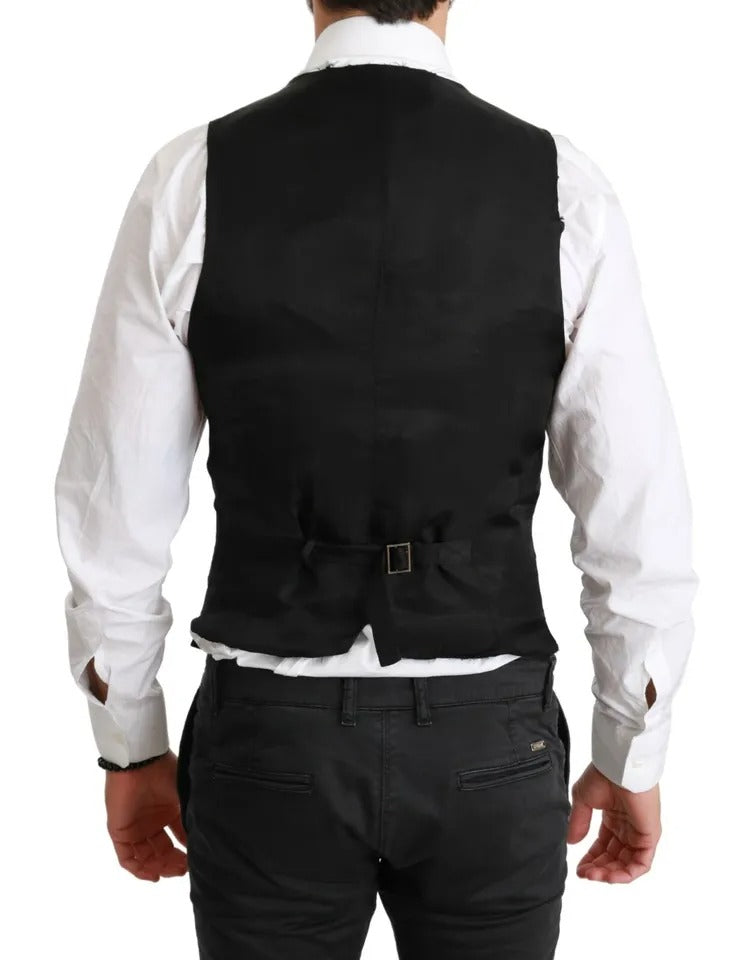 Gilet slim noir uni Dolce &amp; Gabbana STAFF