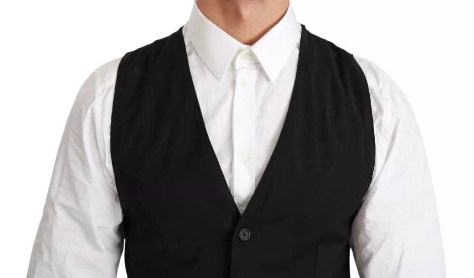 Gilet slim noir uni Dolce &amp; Gabbana STAFF
