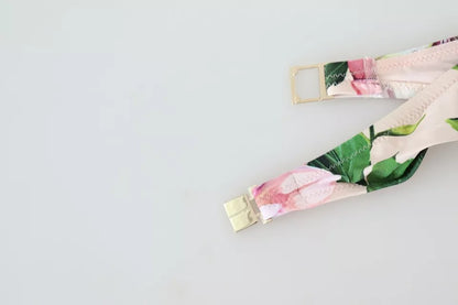 Haut de bikini de plage à imprimé floral rose Dolce &amp; Gabbana