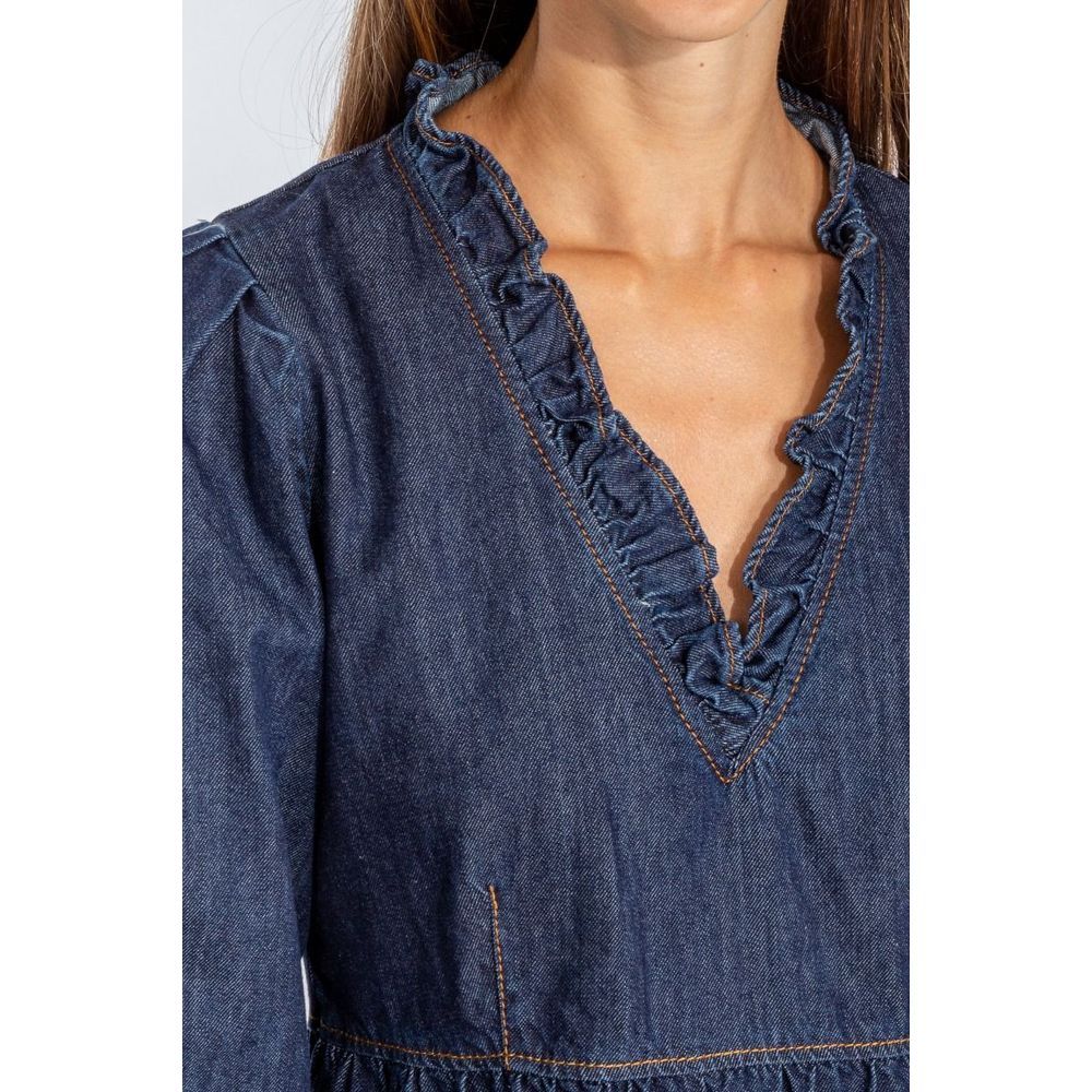Love Moschino Elegant Dark Blue Denim Flare Dress by Love Moschino