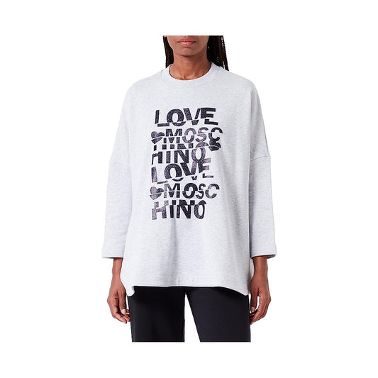 Love Moschino Gray Cotton Women Sweater by Love Moschino