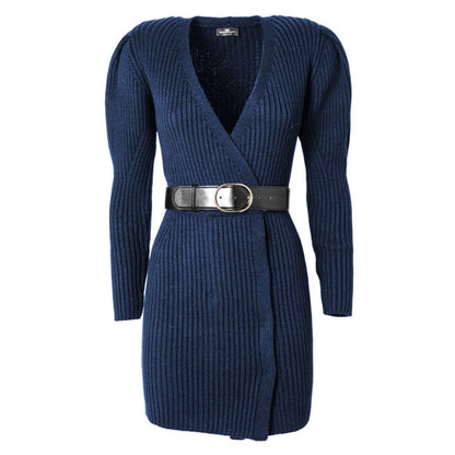 Elisabetta Franchi Blue Wool Women Dress by Elisabetta Franchi