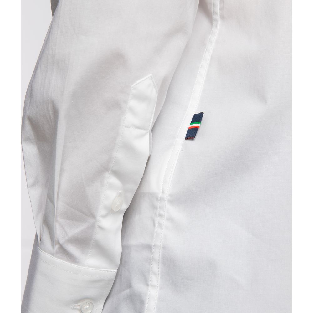 Aeronautica Militare White Cotton Men Shirt by Aeronautica Militare