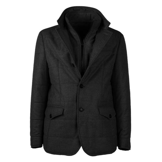Manteau élégant en laine et cachemire pour homme, fabriqué en Italie