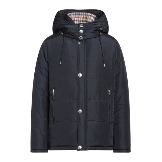 Veste Aquascutum bleue élégante avec capuche amovible