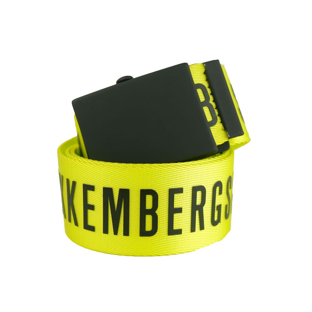 Ceinture Bikkembergs en polyester jaune pour homme
