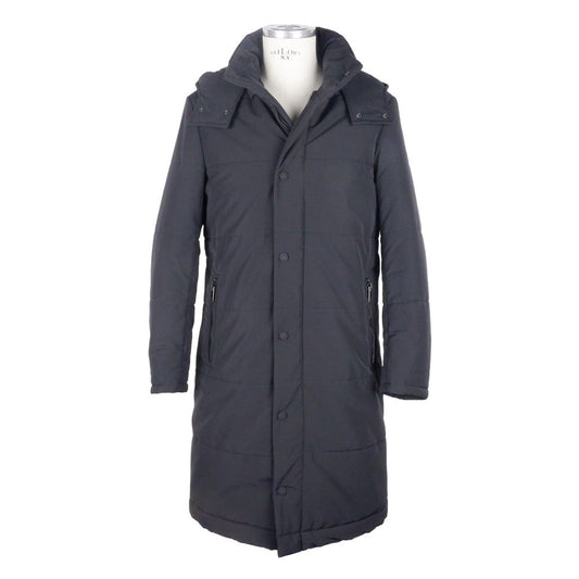 Imperméable homme en laine noire fabriqué en Italie