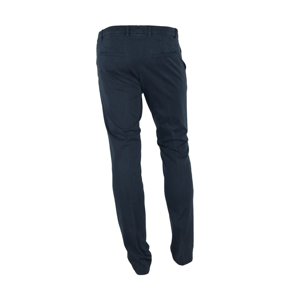 Made in Italy Elegant Blue Summer Trousers by Made in Italy