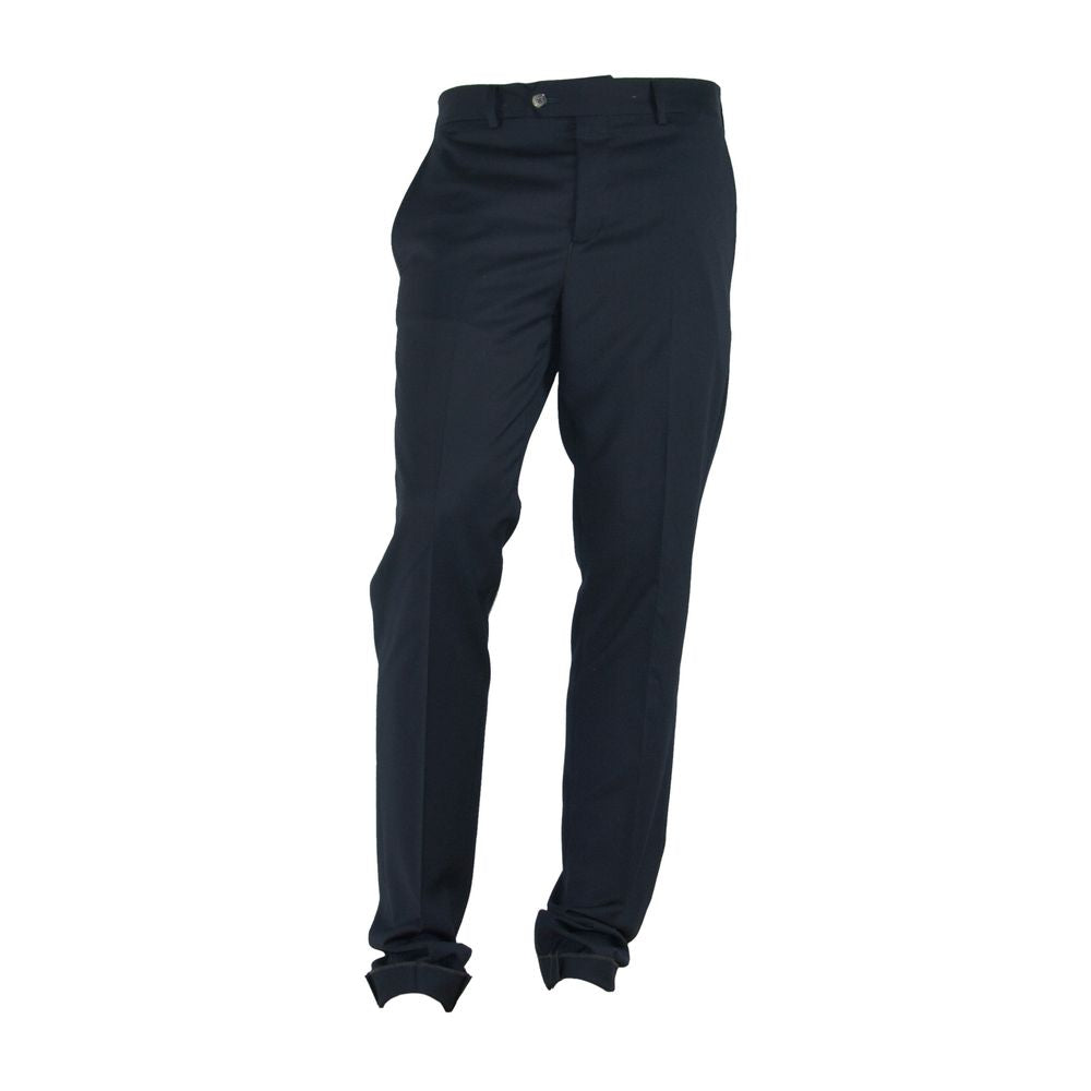 Made in Italy Elegant Black Italian Designer Trousers by Made in Italy