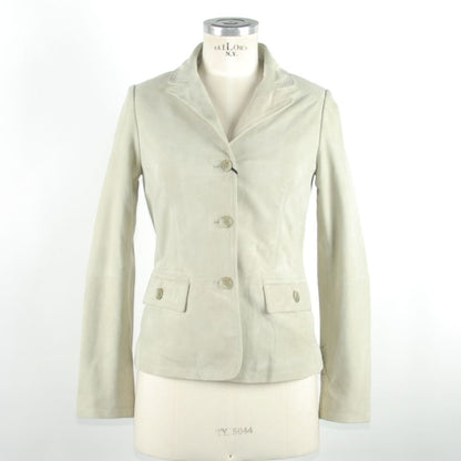 Veste en cuir blanc pour femme Emilio Romanelli
