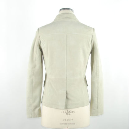 Veste en cuir blanc pour femme Emilio Romanelli