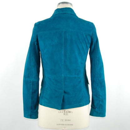 Veste en cuir vert pour femme Emilio Romanelli