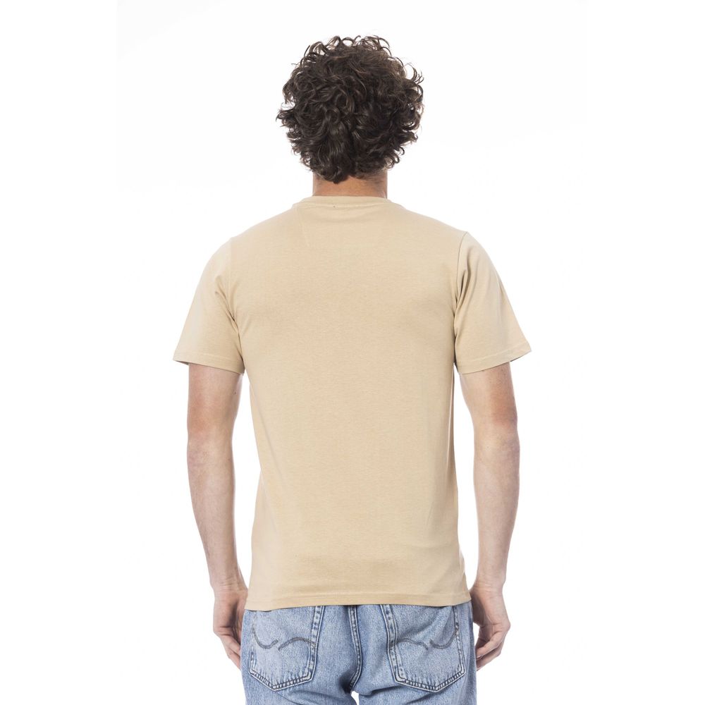 Cavalli Class Beige Cotton Men T-Shirt by Cavalli Class
