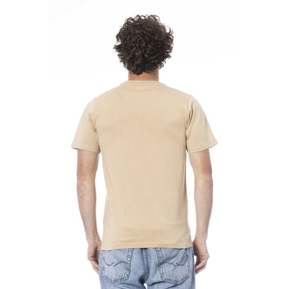 Cavalli Class Beige Cotton Men T-Shirt by Cavalli Class