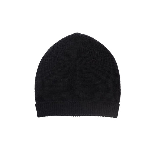 Casquette homme en laine mérinos noire Alpha Studio