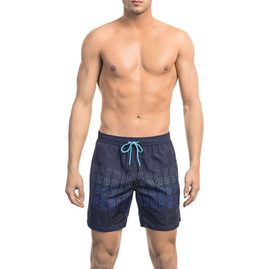 Short de bain homme Bikkembergs bleu en polyester