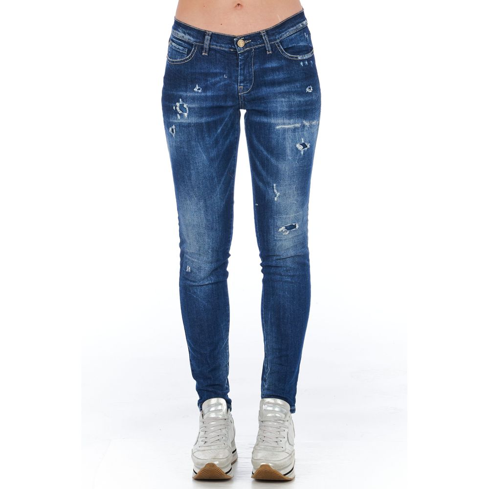 Frankie Morello Blue Cotton Women Jeans by Frankie Morello