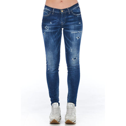 Frankie Morello Blue Cotton Women Jeans by Frankie Morello