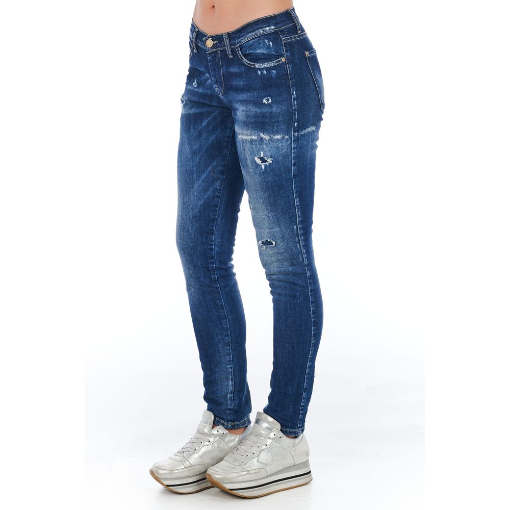 Frankie Morello Blue Cotton Women Jeans by Frankie Morello