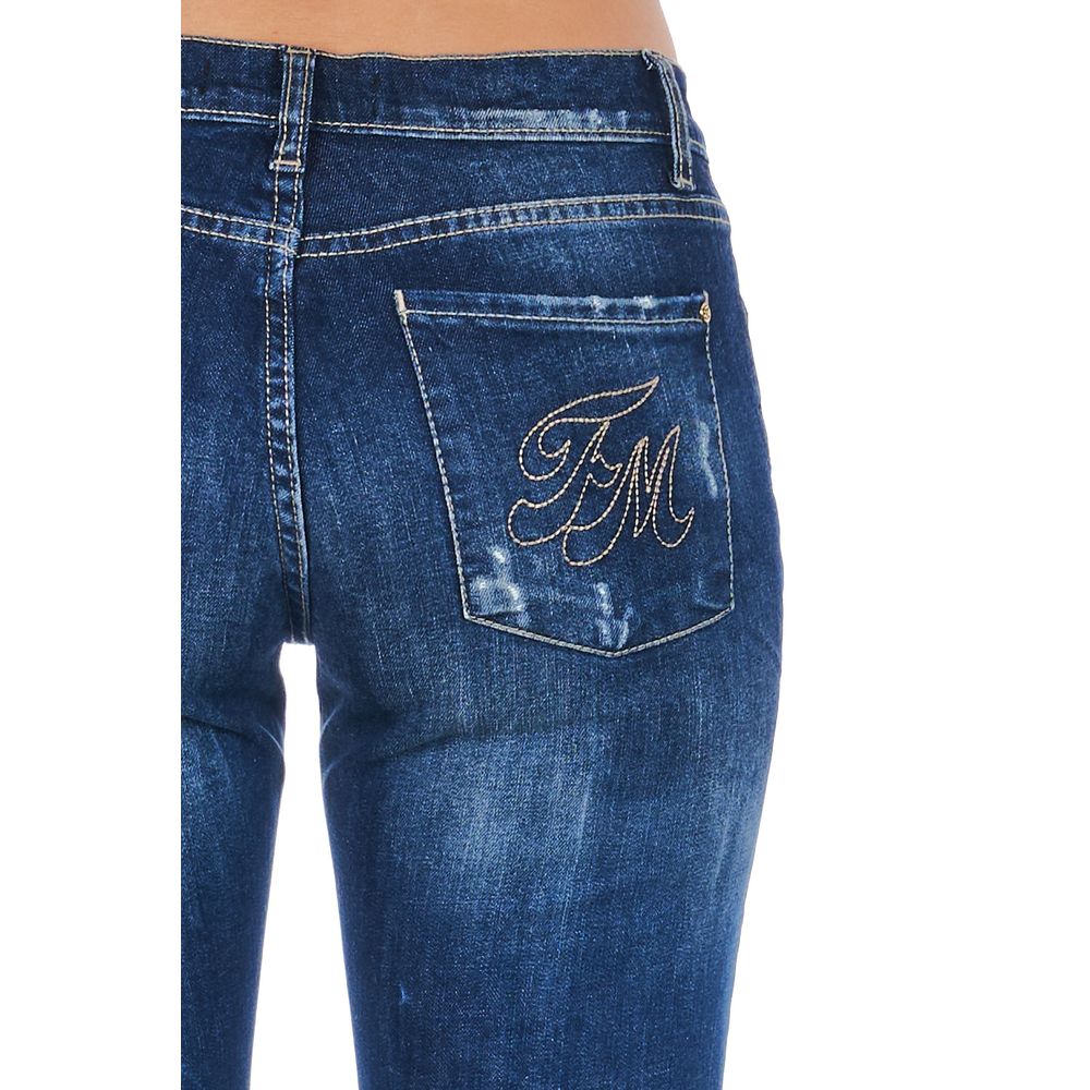 Frankie Morello Blue Cotton Women Jeans by Frankie Morello