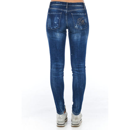 Frankie Morello Blue Cotton Women Jeans by Frankie Morello