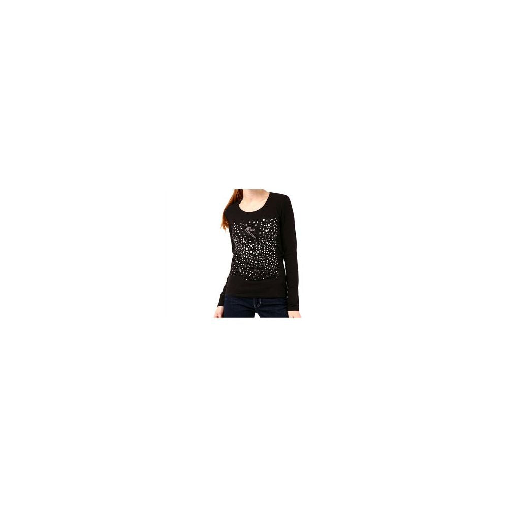 Montana Blu Black Cotton Women T-Shirt by Montana Blu