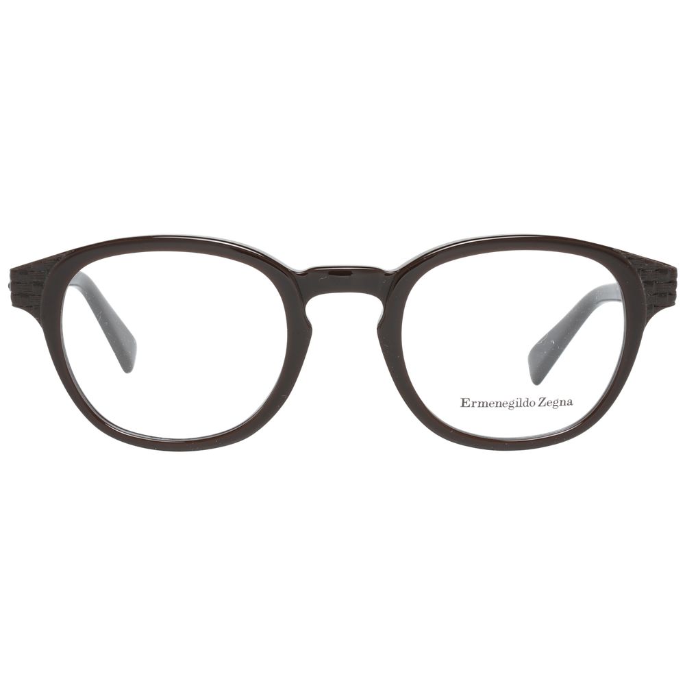 Montures de lunettes marron Ermenegildo Zegna pour homme
