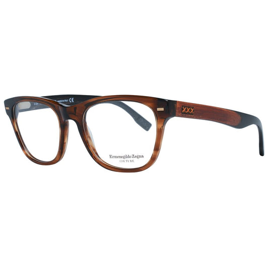 Montures de lunettes marron Ermenegildo Zegna pour homme