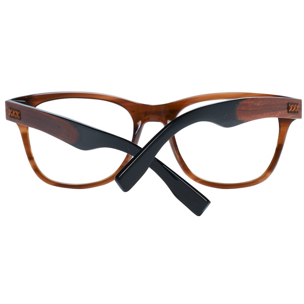 Montures de lunettes marron Ermenegildo Zegna pour homme