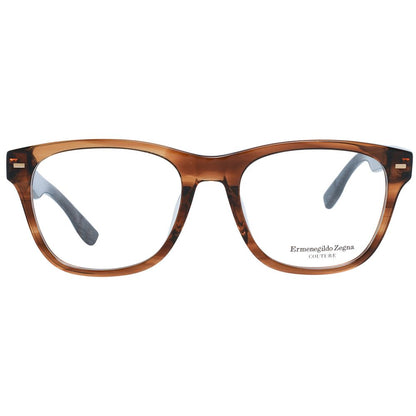 Montures de lunettes marron Ermenegildo Zegna pour homme