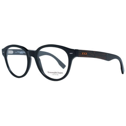 Montures de lunettes noires Ermenegildo Zegna pour homme