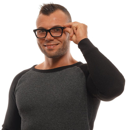 Montures de lunettes noires Ermenegildo Zegna pour homme