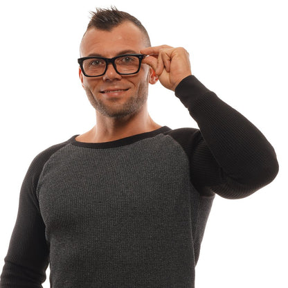 Montures de lunettes noires Ermenegildo Zegna pour homme