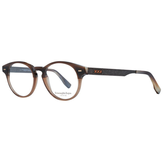 Montures de lunettes marron Ermenegildo Zegna pour homme