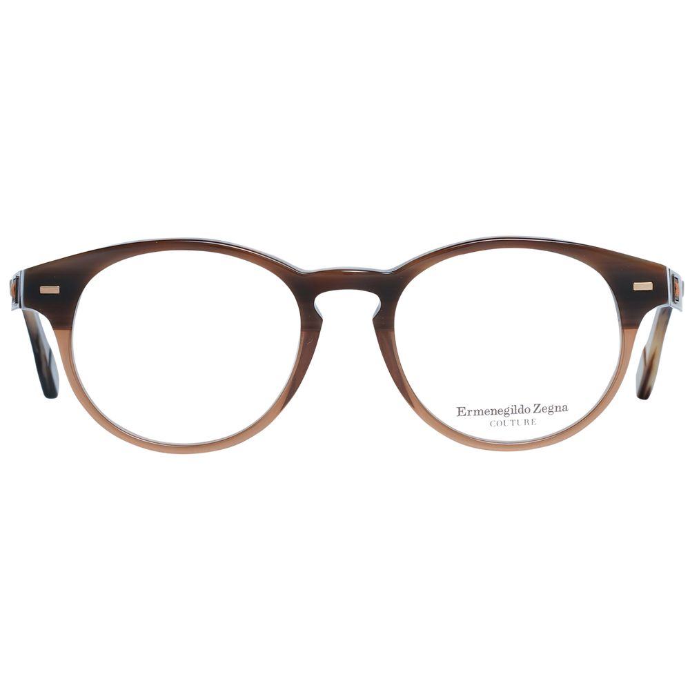 Montures de lunettes marron Ermenegildo Zegna pour homme