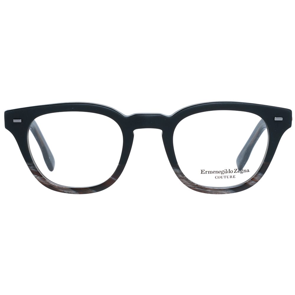 Montures de lunettes noires Ermenegildo Zegna pour homme