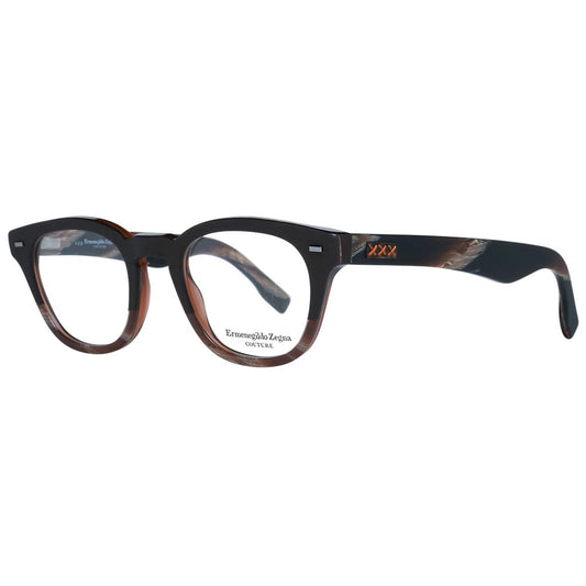 Montures de lunettes marron Ermenegildo Zegna pour homme