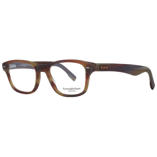 Montures de lunettes marron Ermenegildo Zegna pour homme