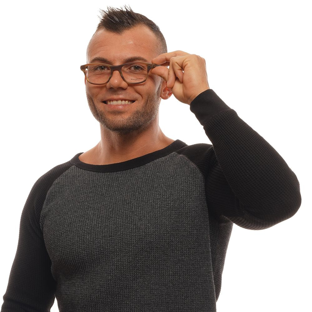Montures de lunettes marron Ermenegildo Zegna pour homme