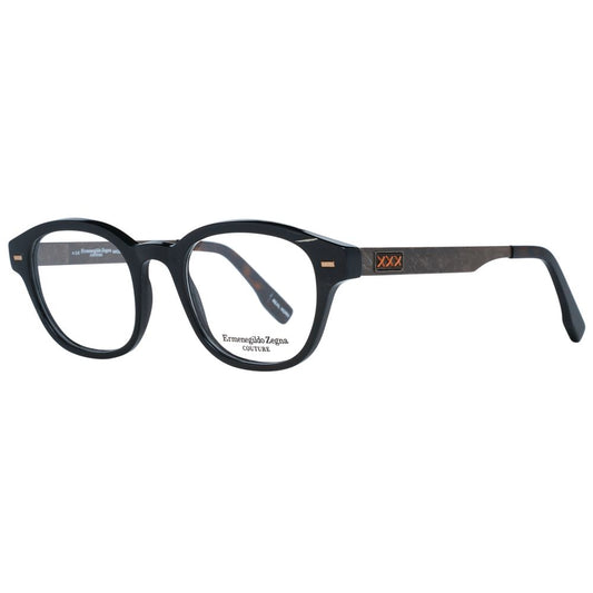 Montures de lunettes noires Ermenegildo Zegna pour homme